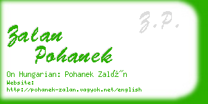 zalan pohanek business card